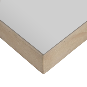 MDF nobilitato bianco con carta tura pori